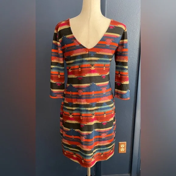 American Rag long sleeve, Aztec / Southwest print dress - Picture 2 of 5